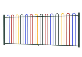 1.0m High EnviroRail® Bow Top Play Sec Railing Kit - Multicoloured