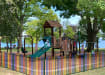 The 1.2m High EnviroRail Bow Top Play Sec Railings around a Play Area