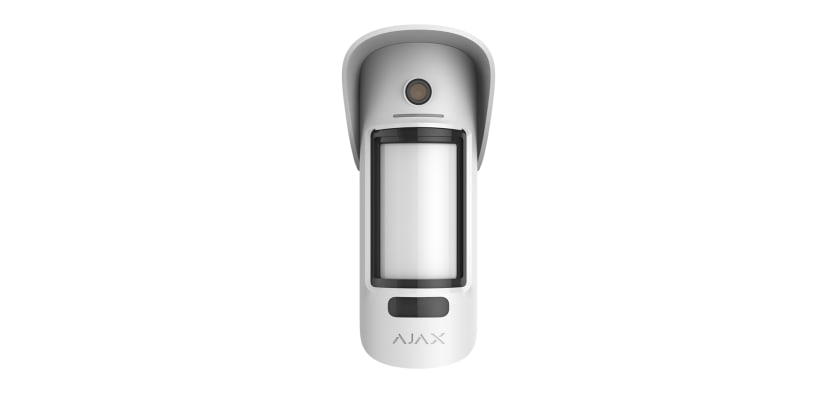 A front view of the Ajax Motion Outdoor Camera