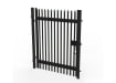 1.8m x 1.5m black single leaf palisade gate