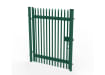 1.8m x 1.5m green single leaf palisade gate