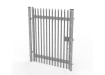 1.8m x1.5m galvanised single leaf palisade gate