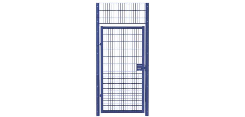 Rebound mesh single leaf gate kit, 1.2m wide and 3.0m high, featuring durable construction and a sleek design.