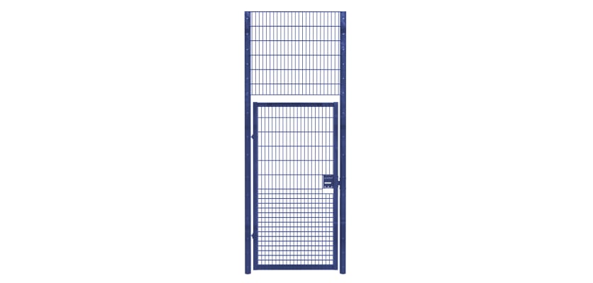 Rebound mesh single leaf gate kit with dimensions 1.2m wide and 3.6m high, featuring a sturdy design suitable for various outdoor applications.