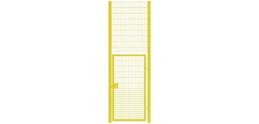 Heavy-duty 868 Rebound Mesh Single Leaf Gate Kit designed for secure access, measuring 1.2 meters wide by 4.2 meters high, featuring strong mesh panels and robust construction.