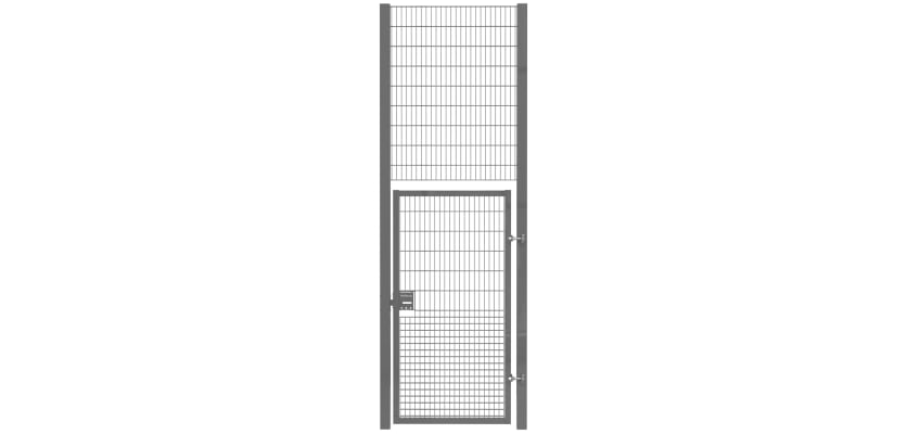 Heavy-duty 868 Rebound Mesh single leaf gate kit, measuring 1.2m wide and 4.2m high, designed for durability and security.