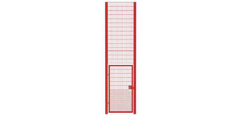 Rebound Mesh single leaf gate kit in a sleek design, measuring 1.2m wide and 5.4m high, showcasing durable mesh and robust frame.