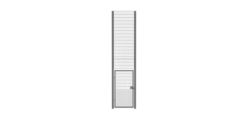 868 Rebound Mesh Single Leaf Gate Kit, featuring a sturdy design with dimensions of 1.2 meters wide and 6.0 meters high, ideal for enhancing security and accessibility in various settings.