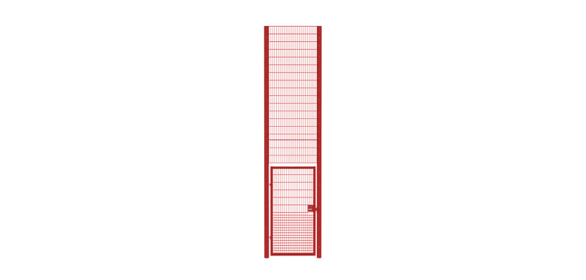 Rebound mesh single leaf gate kit featuring a 1.2m width and 6.0m height, showcasing a sturdy frame and durable mesh design for enhanced security and visibility.
