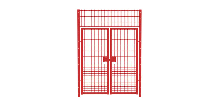 Double leaf gate kit featuring 868 rebound mesh design, measuring 2.0m wide by 3.0m high, ideal for secure fencing solutions.