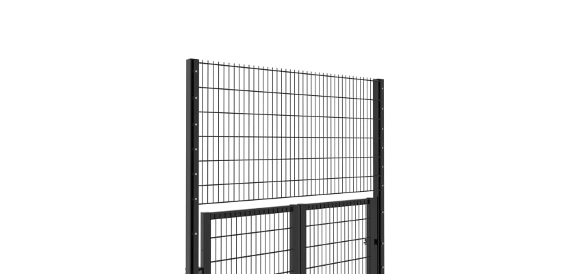 Heavy-duty double leaf gate kit with mesh design