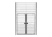 868 Rebound Mesh Double Leaf Gate Kit featuring a sturdy design, measuring 2.0m wide by 3.6m high, ideal for secure fencing solutions.