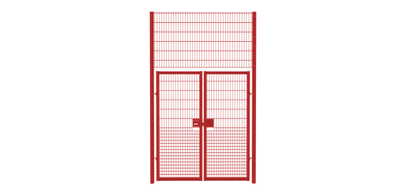 Rebound Mesh Double Leaf Gate Kit featuring a durable design, measuring 2.0m wide and 3.6m high, suitable for various outdoor applications.