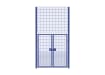 Rebound mesh double leaf gate kit with dimensions 2.0m wide by 4.2m high, featuring a sturdy frame and durable mesh design.