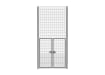 Heavy-duty mesh double leaf gate kit designed for secure access, measuring 2.0m wide by 4.8m high, perfect for industrial or residential use.
