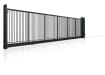 12m Wide Automated with Vertical Bar Infill in black finish
