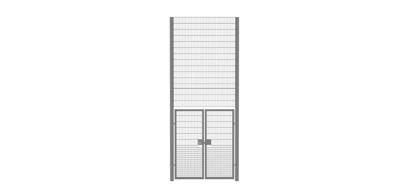 Rebound mesh double leaf gate kit designed for secure access, featuring a 2.0m width and 6.0m height configuration.