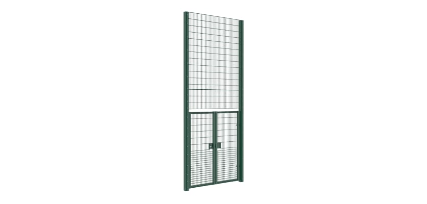 High Security Double Leaf Rebound Mesh Gate