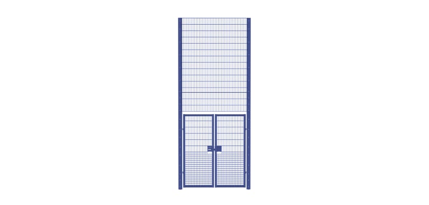 Rebound mesh double leaf gate kit, featuring a 2.0m width and 6.0m height, designed for secure access and durability.