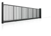 12m Wide Manual Tracked Sliding Gate with Vertical Bar Infill - Black