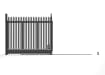  Automated Palisade Tracked Sliding Gate with black triple point infill