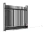  Automated Palisade Tracked Sliding Gate with Round and Notched Infill