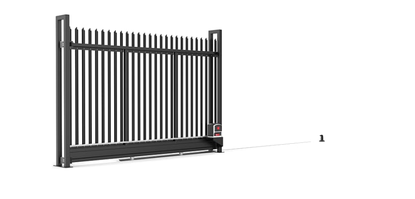  Automated Palisade Tracked Sliding Gate with Single Point Infill