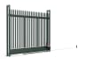 Green  Automated Palisade Tracked Sliding Gate with Single Point Infill