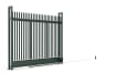  Manual Palisade Tracked Sliding Gate with single point pale in green