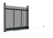 Manual Palisade Tracked Sliding Gate with Single Point Pale Infill - Black