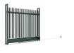 Green Manual Palisade Tracked Sliding Gate with Triple Point Palisade Infill