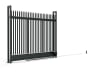 Manual Palisade Tracked Sliding Gate with Triple Point Palisade Infill