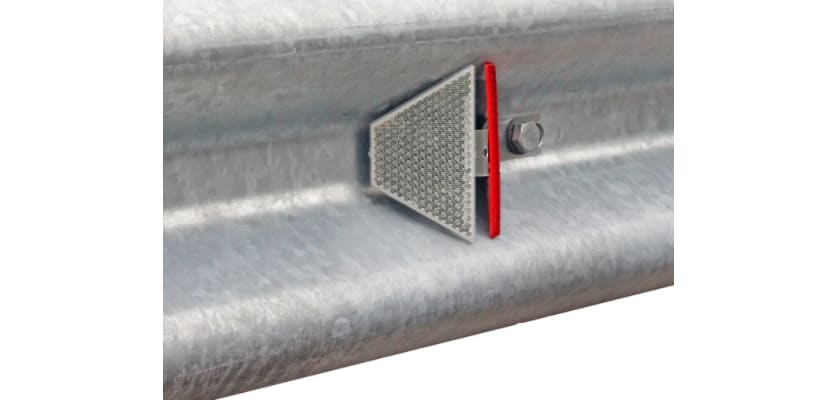 Armco Barrier Reflectors  installed on armco barrier