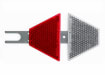 Red and White Armco Barrier Reflectors