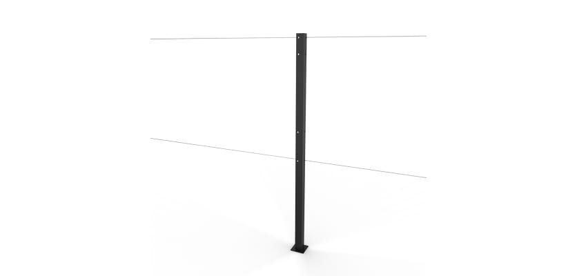 Black Steel Intermediate Post 