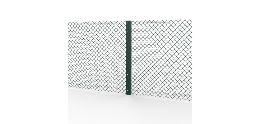  Steel Intermediate Post installed in chain link system