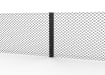 Black Steel Intermediate Post installed in chain link system