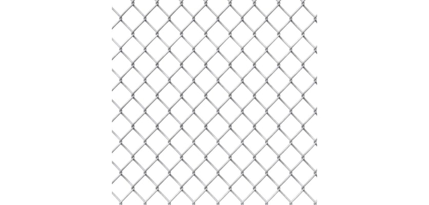 Close up of galvanised mesh roll