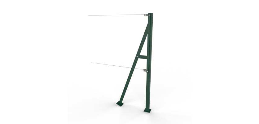Green Chain Link End Strainer Post Kit 0.9m
