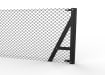 Black Steel End Strainer Post with chain link mesh