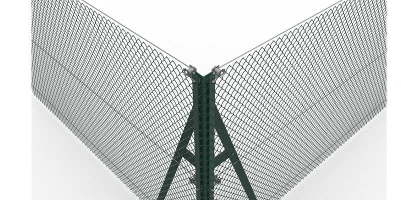 Steel corner strainer post kit designed for 0.9m high chain link fencing, featuring durable construction and essential installation components.