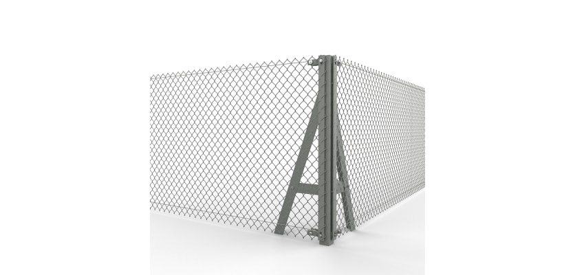Chain Link Corner Strainer Post Kit 0.9m