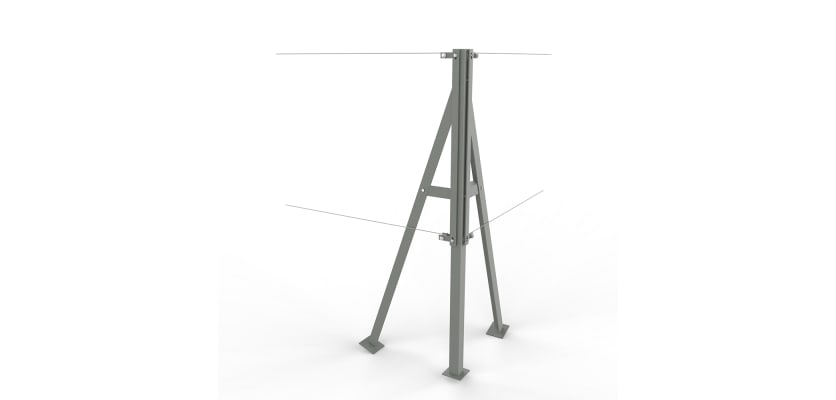 Galvanised Steel Corner Strainer Post Kit 