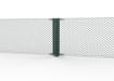 Green Steel Two-Way Strainer Post Kit with mesh fencing