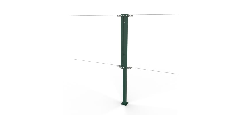 Green Steel Two-Way Strainer Post Kit