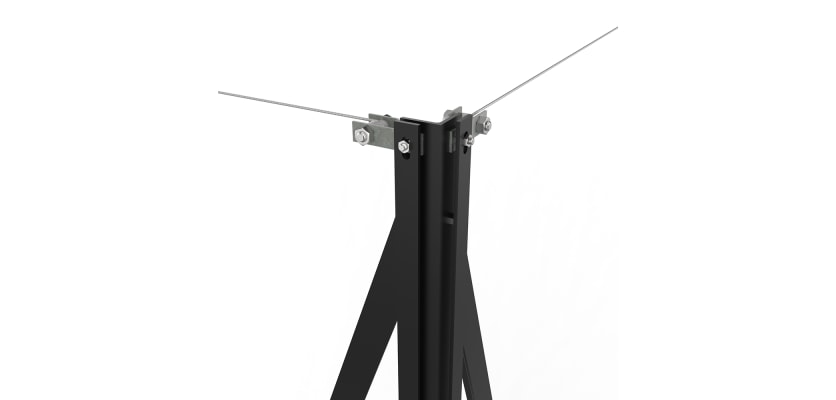 Corner Strainer Post in black PPC finish