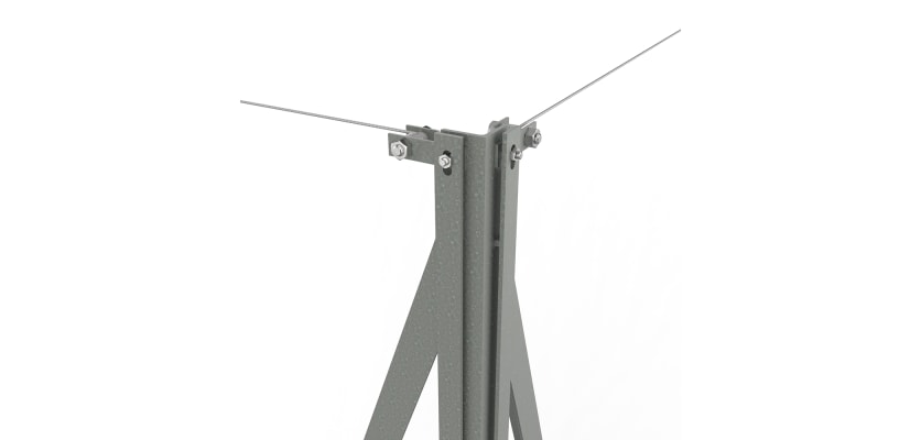 Corner Strainer Post in galvanised finish