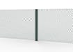 Green Steel Intermediate Post installed in chain link fencing system 