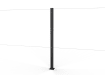 Black Steel Intermediate Post 
