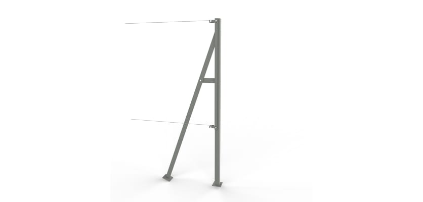 Galvanised Steel End Strainer Post Kit